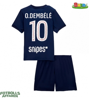 Paris Saint-Germain Ousmane Dembele #10 Hemmaställ Barn 2025-26 Kortärmad (+ Korta byxor)
